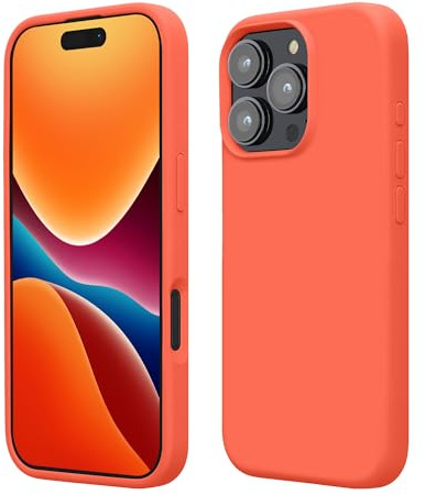 kwmobile Case Compatible with Apple iPhone 16 Pro Case - TPU Silicone Phone Cover with Soft Finish - Vivid Coral