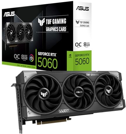 ASUS TUF Gaming GeForce RTX 5060 8 Go GDDR7 OC Edition Carte vidéo TUF-RTX5060-O8G-GAMING