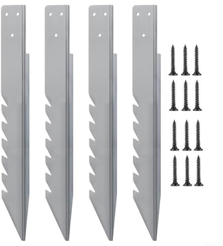 NVARUPC 4Pack Ground Outdoor Anchors for Swing, Anchor for Rose Arch, Playhouse, Play Tower, Galvanised with Screws