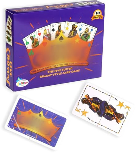 DIFLAX Kartenspiel, Card Games Spiel, Rummy Karten, Beliebtes Familienspiel & Reisespiel für Erwachsene, Gesellschaftsspiel für 3-7 Spieler (Englische Version)