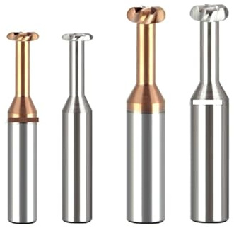 Fraiseà rainure en T rayon d'angle Fraise à rainurer en T, profil concave, outil CNC R0.5/0.75/1/2/3/4/5, usinage acier/aluminium(For Steel,D4xR1x2Hx50L)