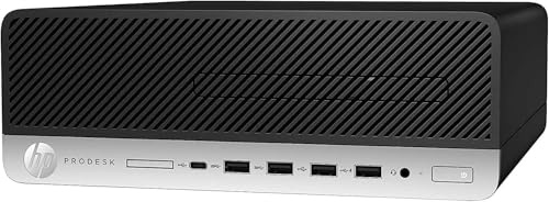 HP EliteDesk 600 G5 SFF Desktop Computer PC, Intel Core i7-9700, 16 GB RAM, 256 GB SSD, WiFi, Bluetooth, tastiera US QWERTY Windows 11 Pro (ricondizionato)