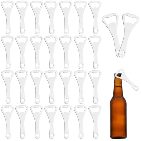 30 Piezas Abrebotellas de Acero Inoxidable, Bottle Opener para Cocina | 9,2×3,5 cm Plata Abrebotellas Cerveza Plano, Portátil Abridores de Cerveza, Bar, Restaurante, Regalo Ideal Para Hombres