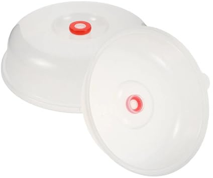 Genérico 2 uds Cubierta for microondas 24Cm Tapa Transparente Resistente a Salpicaduras