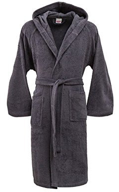 Bassetti Accappatoio Uomo Donna con Cappuccio Taglia L Spugna di Puro Cotone 370gr/m²