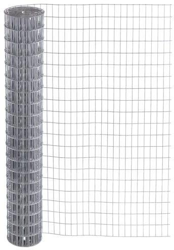 Garmix Marderzaun Verzinkt Maschendraht 4-Eck Drahtgitter 25x50mm (100cm x18m, 2,1mm)