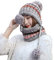 MAKFORT Bommelmütze Damen Winter Mütze Loop Schal Frauen Warm Stricken Beanie Mütze Mit Pompon Winter Warm Loop Damen (Vier Farben)