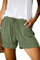 FANGJIN Strand Shorts Damen Elastische Stoffhose Kurz Damenshorts für Frauen Grosse Grösse Hosen Sommer Taillenhose Größentabelle Hose Grün L