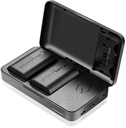 OJelay LP-E6 2000mAh Ersatzakku 2 Stück für Canon LP-E6 Kamera Akku und Multifunktionales Smart Dual Ladegerät für Canon EOS 60D 60Da 70D 80D 5D Mark II III IV 5DS/5DS R 6D 7D Mark II EOS R/XC10/15