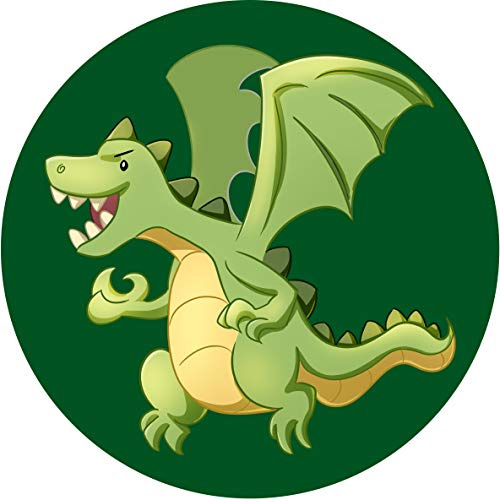 Essbarer Tortenaufleger grüner Drache // Tortendekoration Drache // Rittertorte (Zuckerpapier)