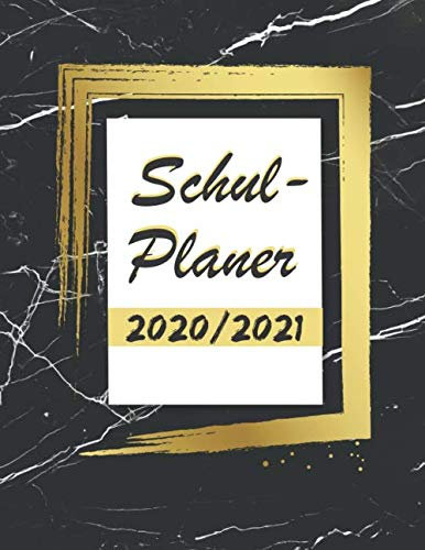 Schulplaner 2020/2021: Der perfekte Schulplaner 2020 2021 schwarz, motiv ,schön and schlicht Marmor | August 2020 bis Juli 2021 Planer Schule 2020/2021 um Dein Schuljahr zu organisieren.