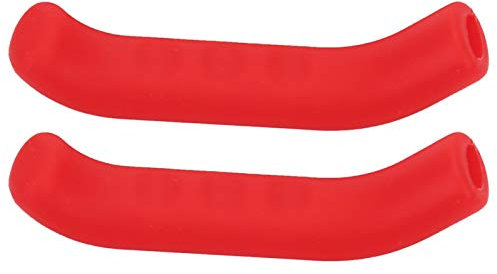 Alomejor 2 Stück Fahrradbremshebel Hülse Griffschutz Abdeckung Silikonschutz 5 Farben Anti-Rutsch-Schutz Fahrradzubehör(rot)
