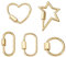 PandaHall 5pcs Brass Screw Carabiner Lock Charms Star/Heart/Ring/Oval Shape Key Chain Hook Clasps Connector for Keyrings Handbags Necklaces Jewelry Making Crafts