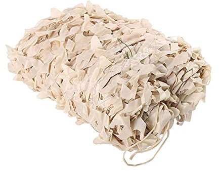 DLLY Tarnnetz Beige, Sonnenschutz Camouflage Netz, Armeeschirm Sonnensegel, Verwendet Für Militärische Dekoration, Jagd, Camping, Terrassen, 2m, 3m, 4m, 5m, 6m, 8m,2x3m(6.6 * 9.8ft)