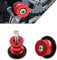 2 Stücke Bobbins Motorrad Ständeraufnahme M8 Motorrad Montageständer Racingadapter Aluminium 8mm Universal Schwingarmspule Schwinge Sliders Spulen für Kawasaki Honda BMW SUZUKI Ducati (rot)