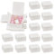 nbeads 15 Stück 10x10x5cm Falten Pappschachtel, Weiße Kraftpapier Geschenkbox Brautjungfern Vorschlag Box Für Brautgeburtstagsfeier Weihnachten