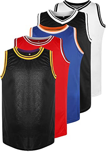 MESOSPERO Blanko-Basketballtrikot, 90er-Jahre, Hip-Hop-Kleidung für Party, Herren, einfarbig, Netzstoff, Sport-Shirt, Größe S-3XL, Blank-Schlangenleder, Schwarz, Mittel