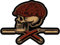 Samunshi Gangster Skull Totenkopf Aufkleber Autoaufkleber für Motorrad Fahrrad Roller oder Auto Sticker Schädel Totenschädel (10x8cm Gangster Skull Totenkopf)