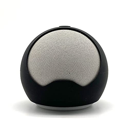 Für Amazon Echo Dot 4/5 Silikon Schutzhülle, Staubschutz, Desktop Hülle Zubehör, Lautsprecher Rack Ohne Schrauben (Schwarz) A354