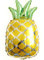 Folienballons Früchte Ananas Avocado Erdbeere Geburtstag Kiwi Melone Luftballons, Muster:Ananas Grün