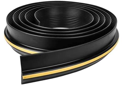 Trintion Garage Door Seal 9FT Floor Rubber Threshold Heavy Duty Rubber Draught Excluder Weatherproof Weather Stripping for Keeping Garages