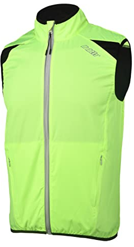 bpbtti Men's Cycling Running Vest Sleeveless Windbreakers With Two side Pockets(Neno Yellow, Medium)