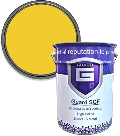 Guard SCF Shipping Container Metal Paint & Skip Paint Direct To Metal 100s Of Colours Matt Finish - 5 Litres (Yellow)