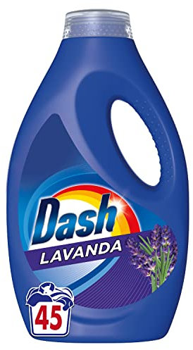 Dash Detersivo Liquido Lavatrice, 45 Lavaggi, Lavanda, Rimuove Le Macchie, Dona Freschezza, Efficace A Freddo E In Cicli Brevi