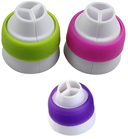 Piping Bag Coupler | Three-Color Piping Tip Nozzles Converter - Frosting Couplers, Cake Decorating Tool for Icing Nozzles, Piping Bags