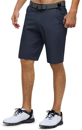 33,000ft Men's Golf Shorts 11 Lightweight Shorts with 5 Pockets | UPF 50+, Quick-Drying, Moisture Wicking, 4-way-Stretch, Elastic Waistband, for Golf Outdoor Hiking Travel Casual Work