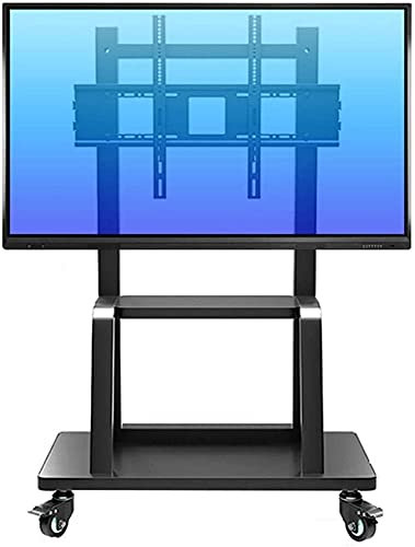 Tv Rack Stand Wall Bracket Heavy Duty TV Cart with Storage, Freestanding Swivel TV Stand for Hospitals Classrooms Bedroom Corner, for 55-95 Flat TVs, Load 155kg TV Rack