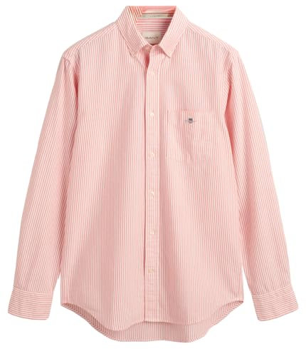 GANT Men's REG Oxford Banker Stripe Shirt REG Oxford Banker Stripe Shirt, Sunset Pink,