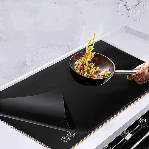 BBTISG Schutzmatte für Induktionsherd, 52 x 78cm hitzebeständig rutschfest Induktionskochfeld Schutzmatte für Elektroherd Brenner kratzfest Glasplatte