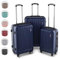 Easy Move ABS Hartschalenkoffer - Ergonomisch & Sicher - Trolley Koffer Set 3-teilig mit 360° Rädern, Zahlen-Schloss - Rollkoffer, Reisekoffer (Dark Blue, Kofferset)