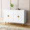 HOLTICO Kommode Sideboard mit 4 Türen,Sideboard Buffet Schrank, Küchenschrank, Aufbewahrungsschrank Schrank für Wohnzimmer, Küche, Schlafzimmer-Weiß