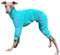 D Doggy Star Italienischer Windhund-Kleidung, dehnbares Handtuch, Sport-Einteiler, Outfit für Hundemantel, Größe L, Türkis, TWL