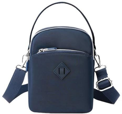 FAVORTALK Handytasche Zum Umhängen Kleine Umhängetasche Damen Multifunktions Reisetasche für Mobiltelefone Geeignet zum Wandern Reisen Pendeln Einkaufen Leichte Schultertasche Marineblau DJB01105