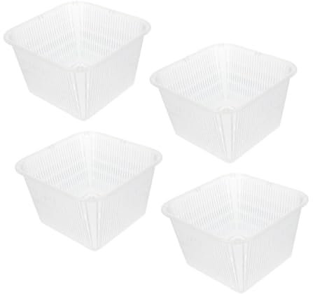 MERRYHAPY Juego de 4 Cestas de Plantación Hidropónica Vasos de Malla Espesa de Color para Macetas de Red de Control de Raíces para Contenedores de Plantas