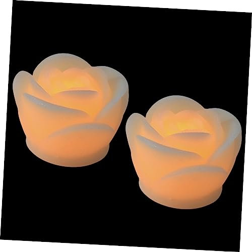 Homoyoyo 2stücke Candle Lamp Flammenlose Tischdekoration Für Romantische Anlässe Hochzeiten Und Champagnerfarbe