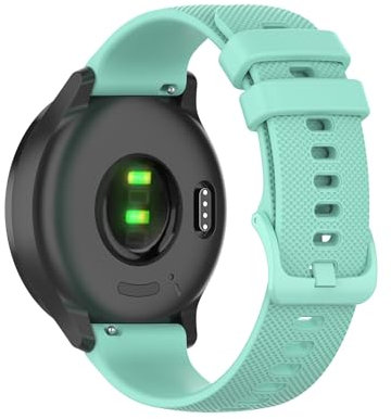 Strukturiertes Silikon Armband Kompatibel mit Fossil Q Founder/Q Marshal/Q Wander, 22mm Wasserdichte Weiches Ersatzriemen Uhrenarmband Sportarmband für Damen Herren, A-Hellgrün