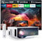 ZDK 2025 Hochhelligkeits-Beamer Full HD 1080P | 4K-Unterstützung | WiFi 6 & Bluetooth 5.2 | 20.000 Lumen | Beamer Kompatibel mit iOS/Android /PS5/Xbox Series X, (High-Performance Version)