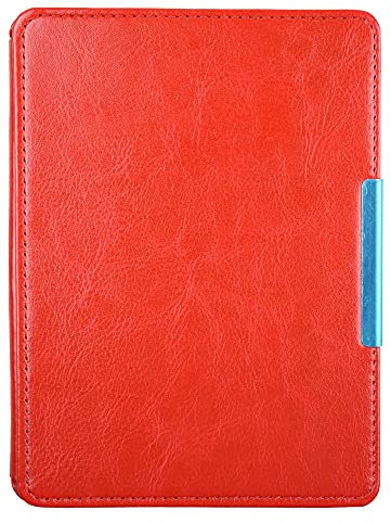 Spots Étui en cuir pour liseuse Kobo Glo HD 6 N437/N587 Rouge