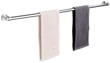 Barre porte-serviettes murale en acier inoxydable pour salle de bain - 100 cm de long - Plusieurs options de taille - 30 cm ~ 150 cm - Durable et élégant