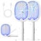 YISSVIC Raqueta Mosquitos Electrica 2PCS Mata Mosquitos Electrico Plegable 2 en 1 4000V 1800mAh USB-C Recargable Matamoscas Electrico de Luz UV