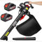 LMYYDES Yard Vacuum and Mulcher, Cordless Leaf Blower, 40V Electric Leaf Blower 6 Speeds 156 CFM, 2 X 4.0Ah Battery Powered Leaf Vacuum Mulcher