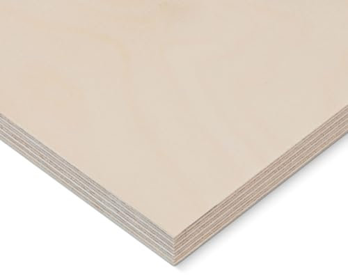 HausFux Multiplex-Platte nach Maß - 1,8 cm starkes Birken-Sperrholz, hohe Stabilität, kreuzweise verleimt - Handwerker-Qualität - Maßanfertigung (Natur, 50 x 10 cm)