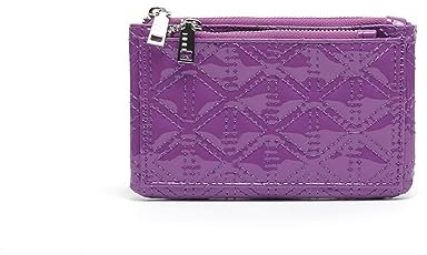 MISAKO Revi portamonedas con Doble Cremallera de Charol Mujer - Revi Lila 9 X 15 X 2 cm