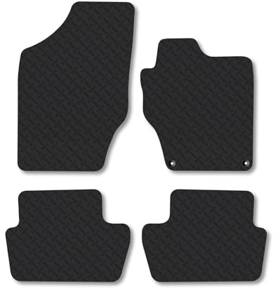 Citroen C4 (2010-2020) 5mm Rubber Car Mats | Heavy Duty Rubber Tailored Fit Floor Mats Full Coverage Durable Waterproof Accessories Easy Clean Anti Slip Made in the UK