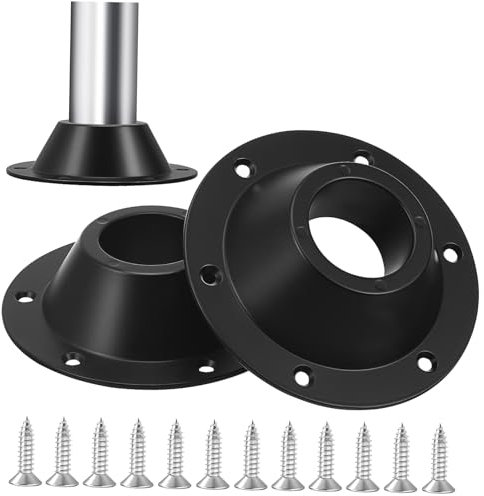 Générique 2 Pièces Base De Table pour Camping-Car Base De Table Encastrée Table De Camping en Plein Air Table De Campeur Table De Plage Pied De Piédestal De Table Tableau Van Aluminium Black