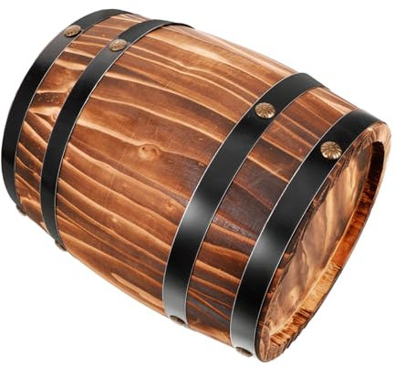 HOLIDYOYO Holzfass Dekoration Aus Eichenholz Handgefertigtes Weinfass Deko Für Bar Und Party Kompakt 20x16cm Langlebiges Holzfass Ornament